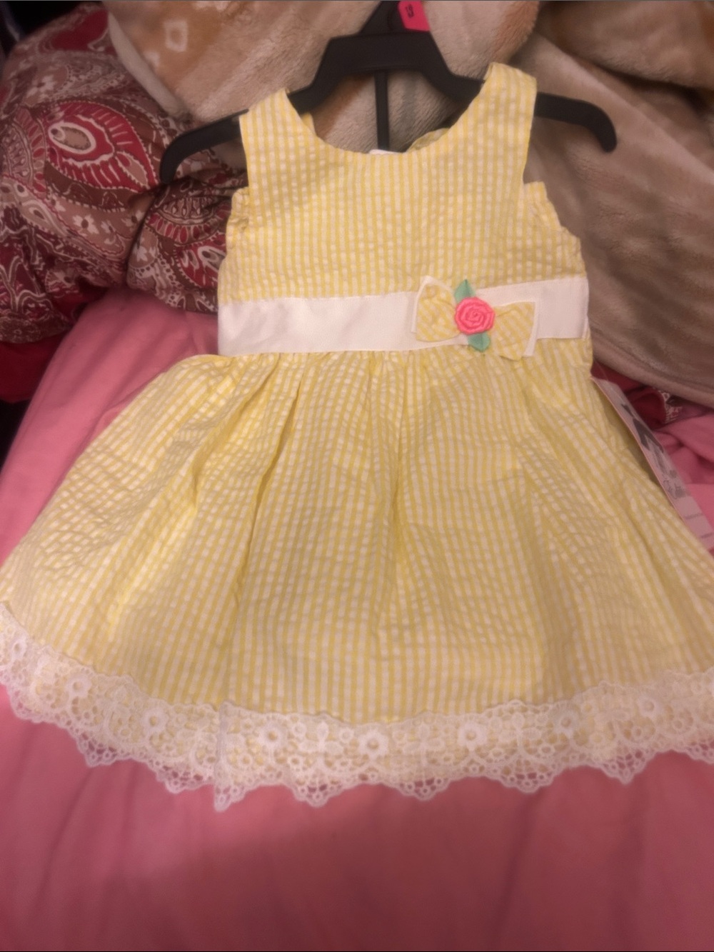 NWT Sz 18 mths yellow/white sundress w/panties